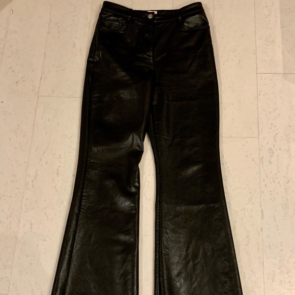 Melina Vegan Leather Flare Pants - Picture 2 of 5